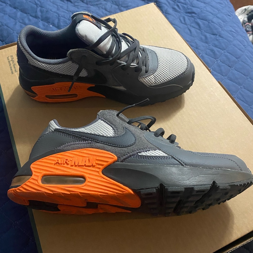 Nike Gray and Orange Athletic Shoes